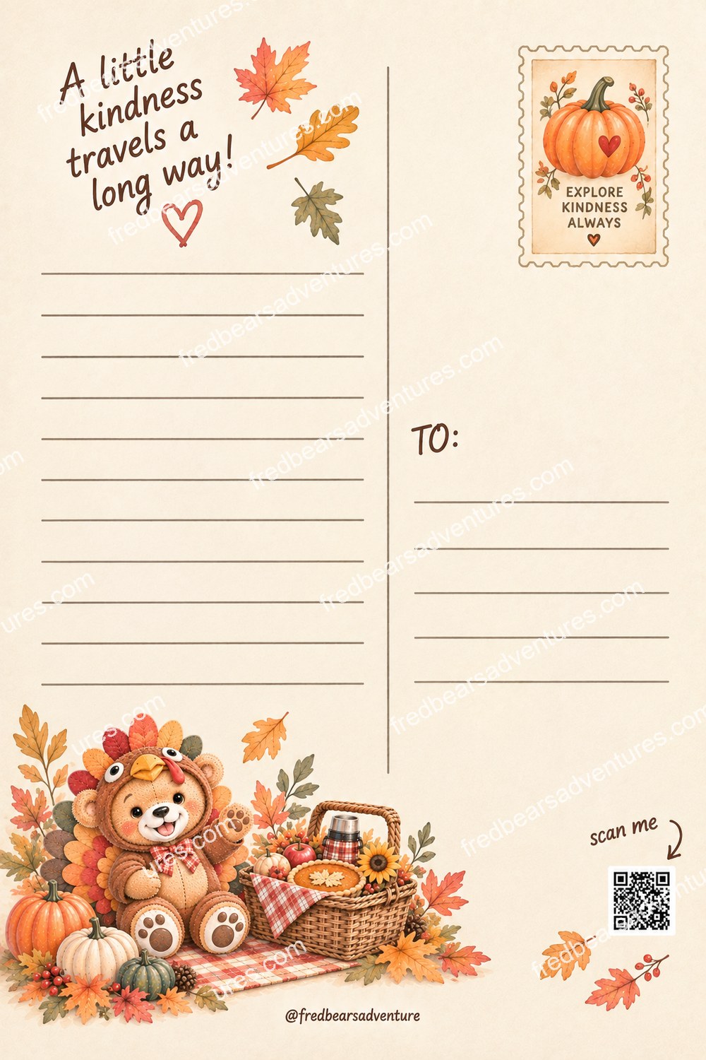 Thanksgiving Postcard — back